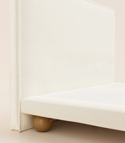 Lit boxspring Bouclette Ivoire-Lit Céleste - Ronde