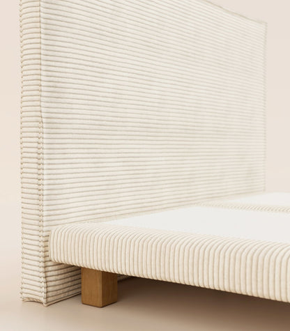 Lit boxspring Velours Sahara-Lit Céleste - Carrée
