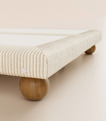 Sommier boxspring Velours Sahara-Sommier Céleste - Ronde