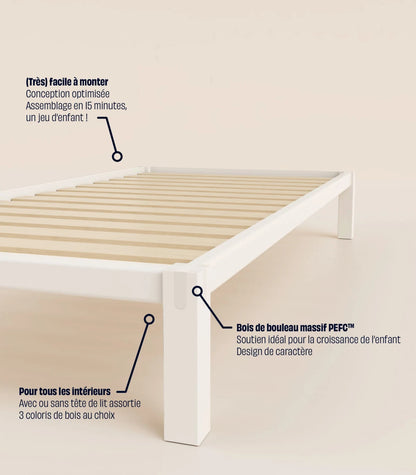 Lit en bois enfant Lit en bois enfant - Blanc