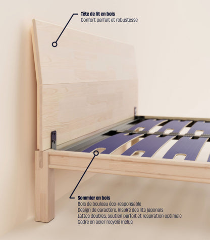 Lit en bois Lit en bois - Bois clair