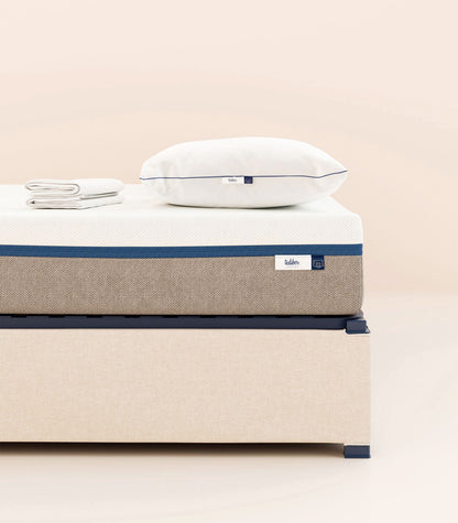 Pack lit 2 places Tediber-Sommier coffre-Beige