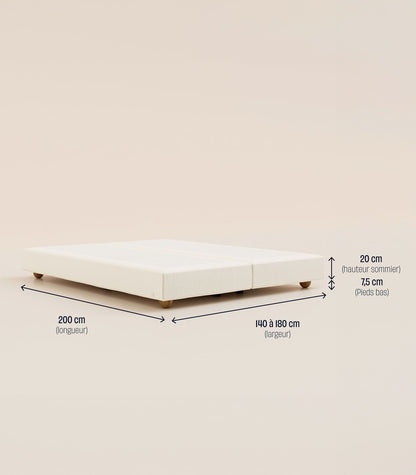 Sommier Grand Ours Velours Sahara-Sommier Astral - Ronde