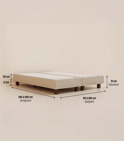 Sommier boxspring Sommier Boxspring - Graphique bouclé