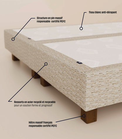 Sommier boxspring Sommier Boxspring - Graphique bouclé