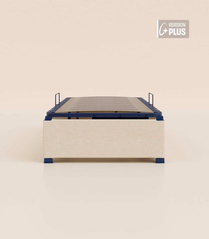 Lit coffre enfant Beige-Plus