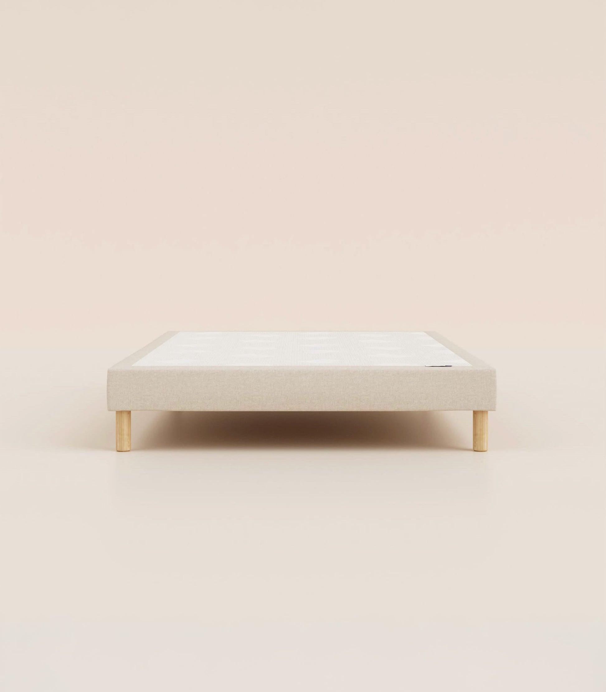 Sommier tapissier Beige-Pieds Hêtre clair