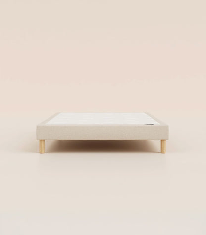 Sommier tapissier Beige-Pieds Hêtre clair