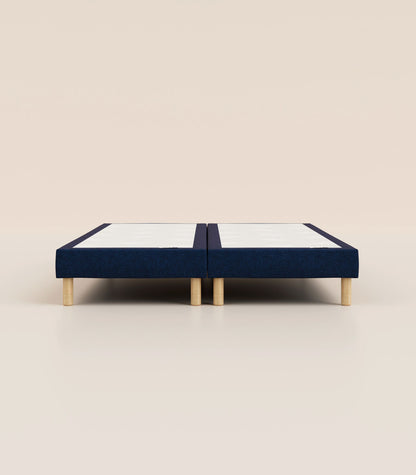 Sommier tapissier Bleu-Bibloc-Pieds Bleus