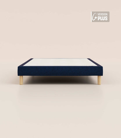 Sommier tapissier Bleu-Pieds Hêtre clair-Plus
