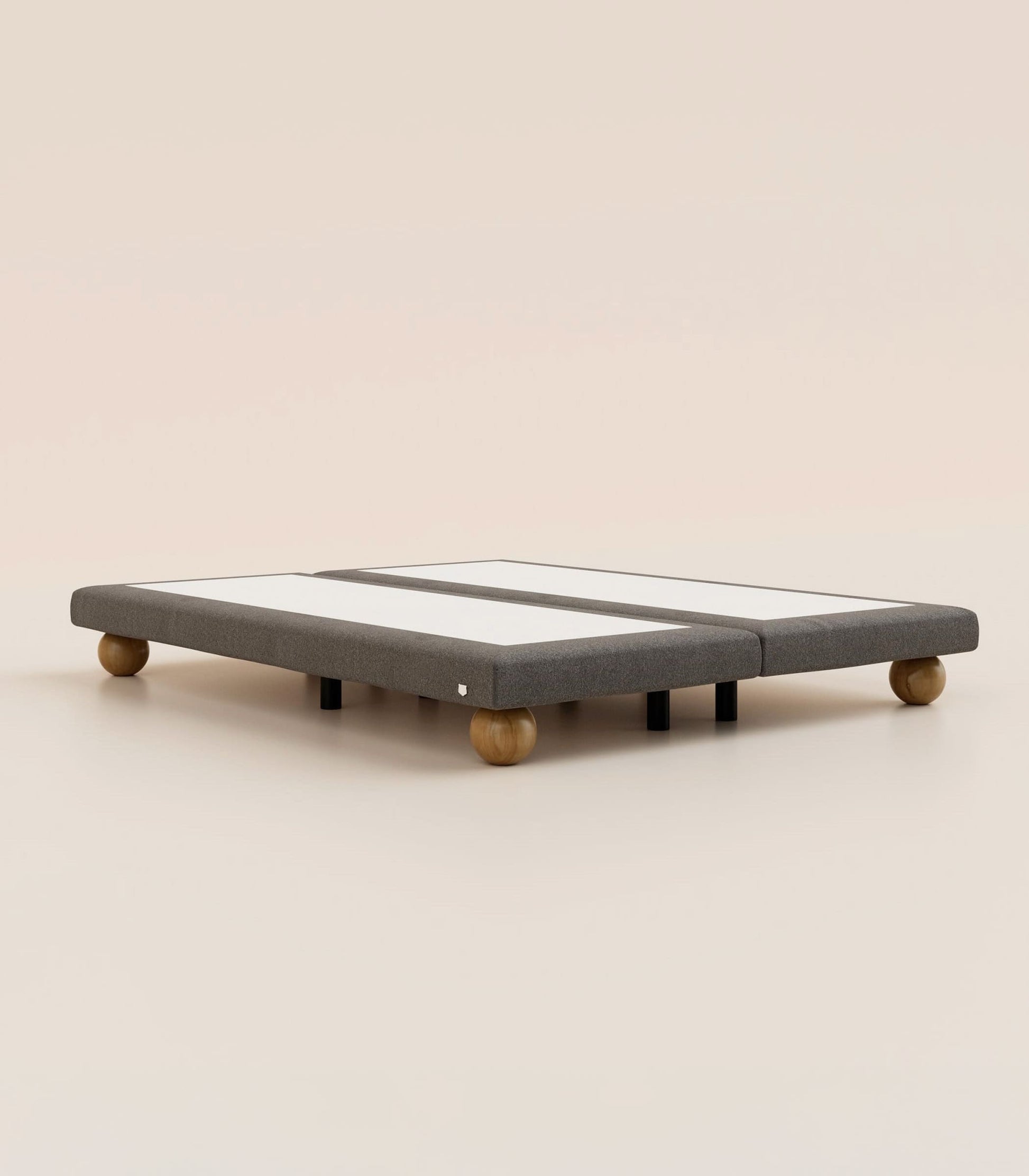 Sommier boxspring Bouclette Ardoise-Sommier Céleste - Ronde