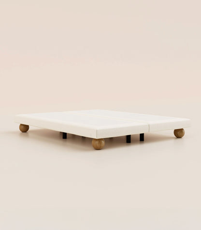 Sommier boxspring Bouclette Ivoire-Sommier Céleste - Ronde