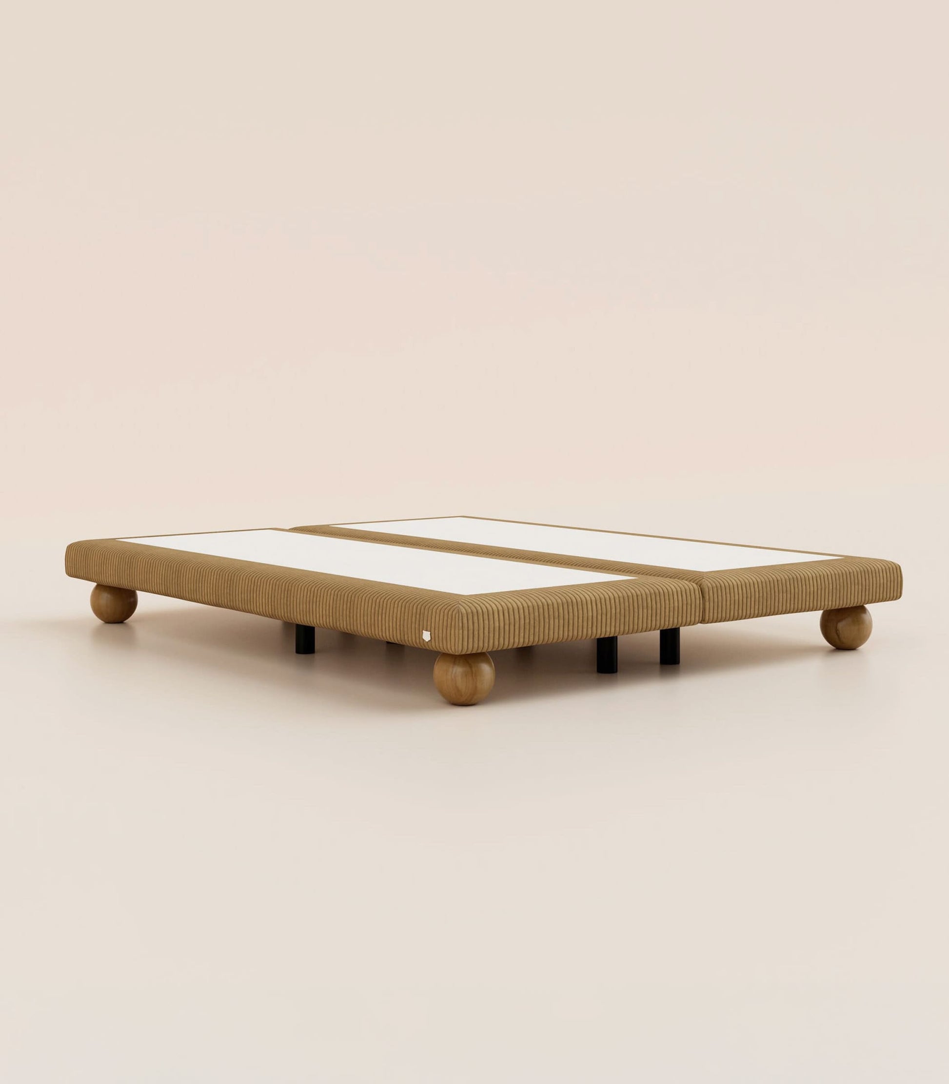 Sommier boxspring Velours Havane-Sommier Céleste - Ronde